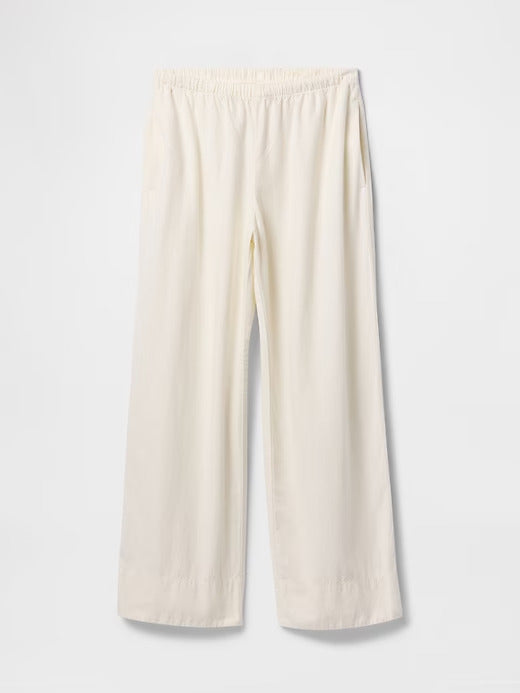 Gap Linen-Blend Easy Wide-Hem Pants