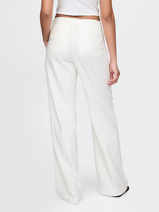 Gap 365 Low Rise Linen-Blend Trousers