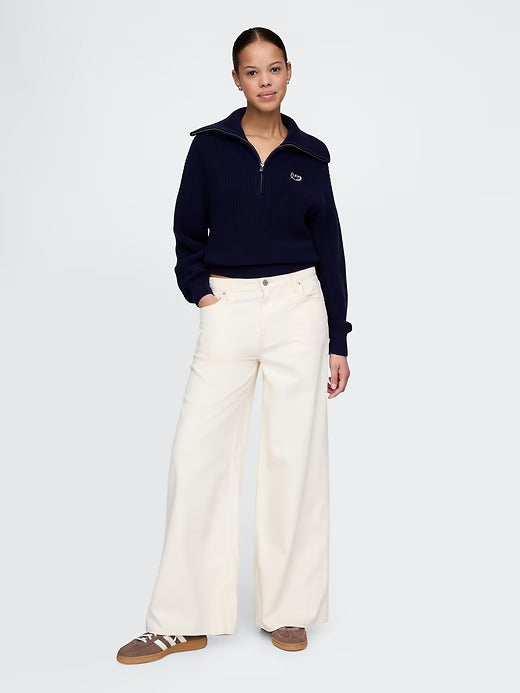 Gap 100% Cotton Half-Zip Pullover Sweater