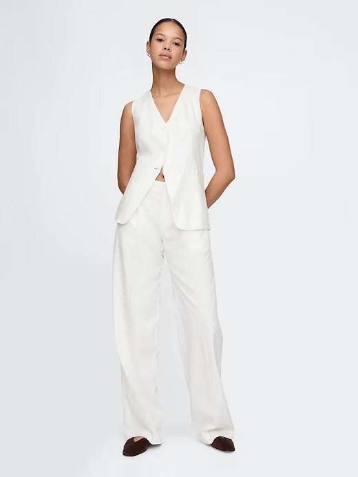 Gap 365 Low Rise Linen-Blend Trousers