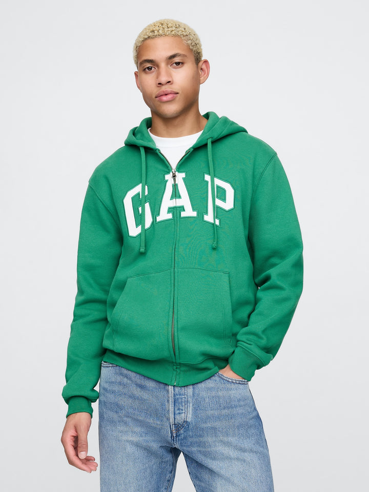 GAP VintageSoft Arch Logo Full-Zip Hoodie