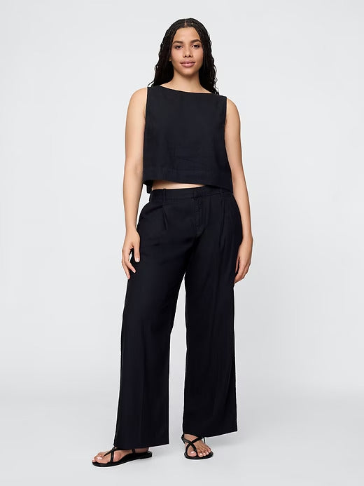 Gap 365 Low Rise Linen-Blend Trousers