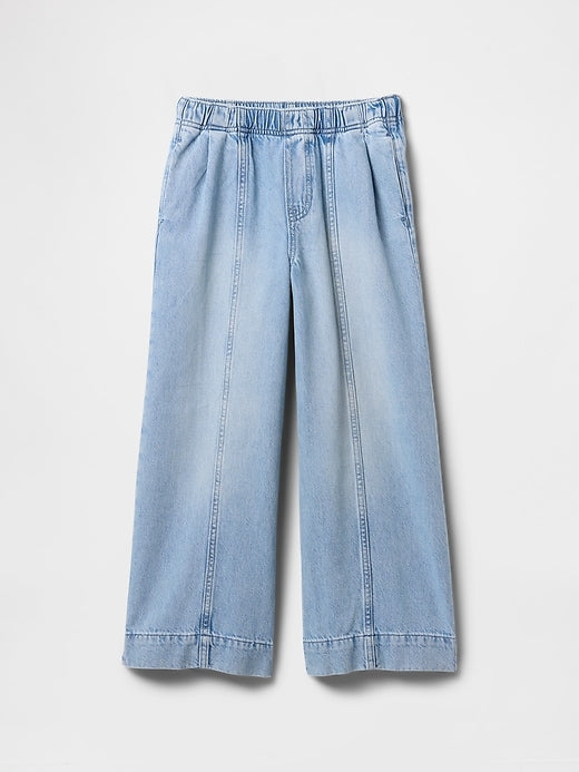 Gap Kids High Rise Stride Wide-Leg Ankle Jeans
