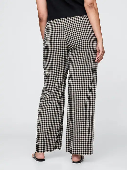 Gap Linen-Blend Relaxed Straight Ankle Pants