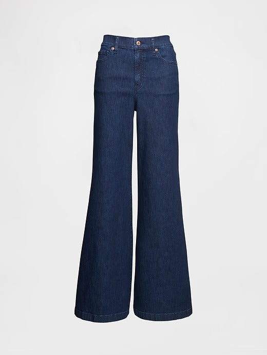 Gap High Rise Knit Relaxed Flare Jeans