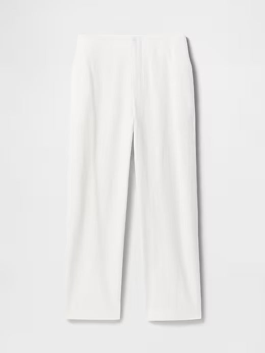 Gap Linen-Blend Relaxed Straight Ankle Pants