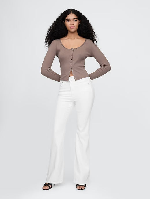 Gap High Rise Braided '70s Flare Jeans