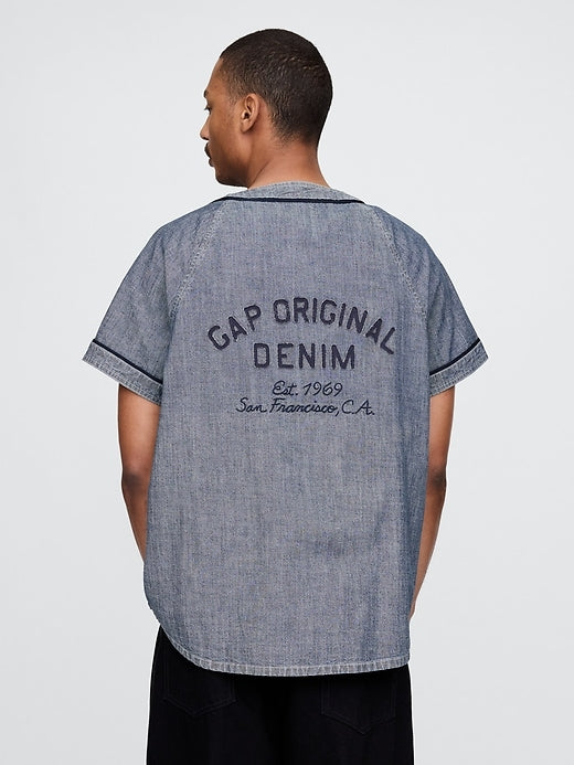 Gap Denim 1969 Logo Baseball Jersey