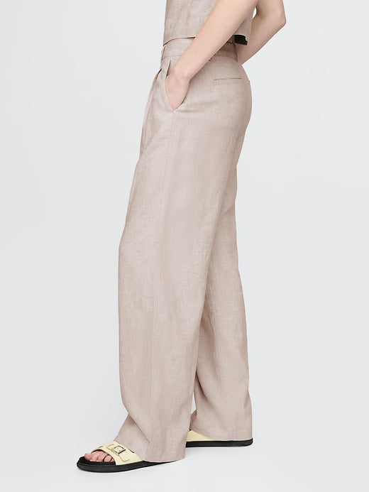 Gap 365 High Rise Linen-Blend Trousers