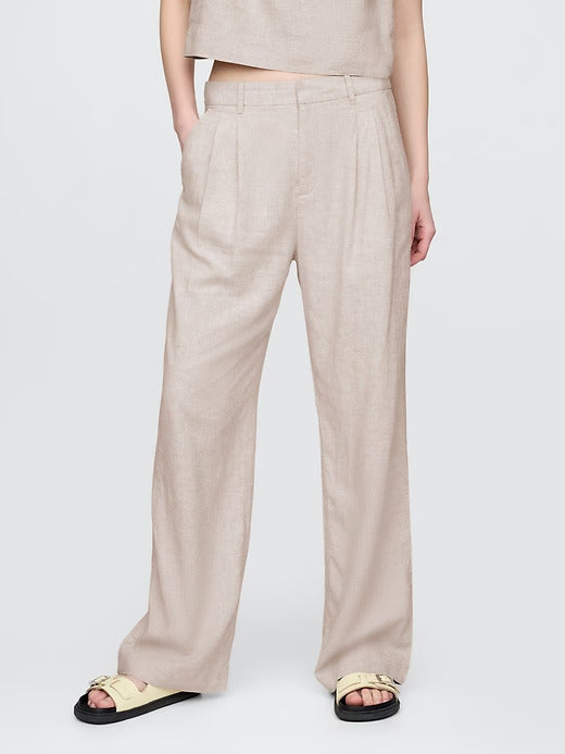 Gap 365 High Rise Linen-Blend Trousers