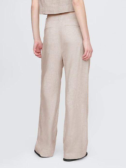 Gap 365 High Rise Linen-Blend Trousers