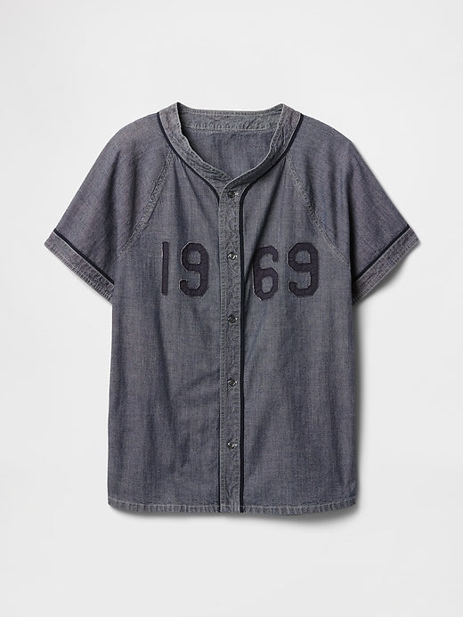 Gap Denim 1969 Logo Baseball Jersey