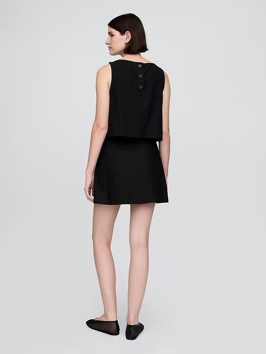 Gap Linen-Blend Mini Skort