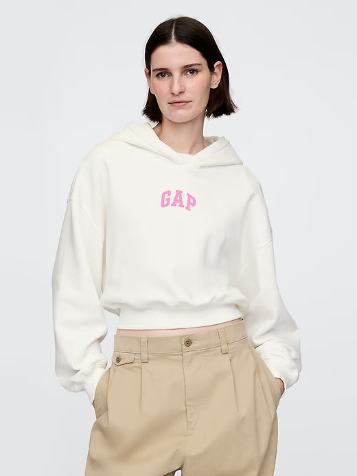 Gap  VintageSoft Arch Logo Cropped Hoodie