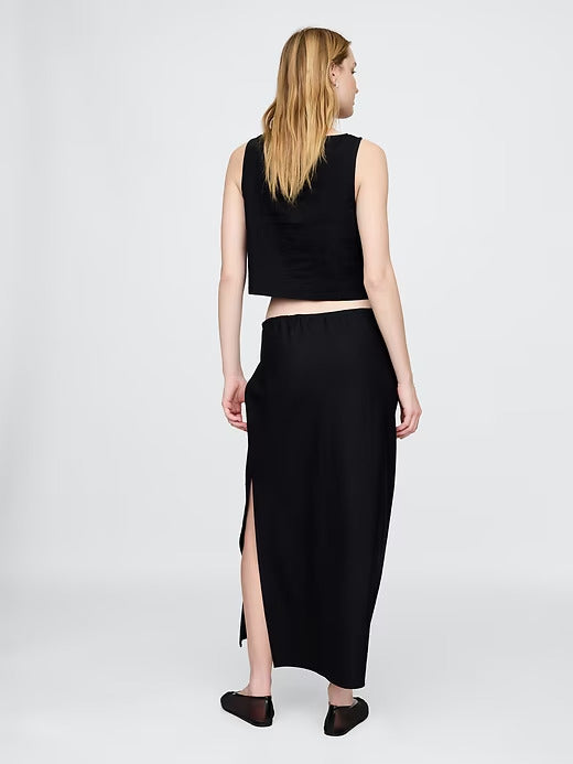 Gap Linen-Blend Midi Skirt