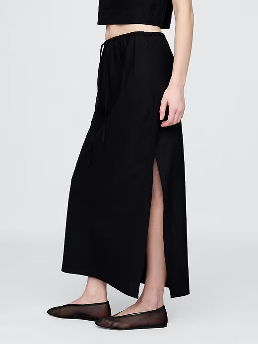 Gap Linen-Blend Midi Skirt