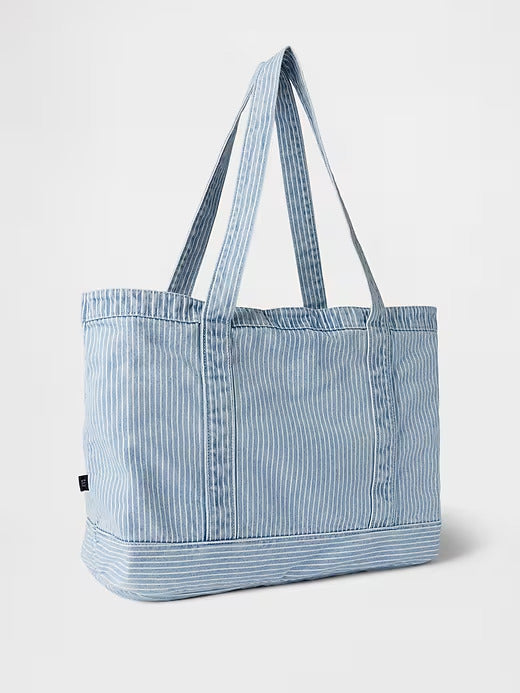 Gap Denim Stripe Tote Bag
