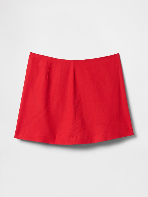 Gap Linen-Blend Mini Skort