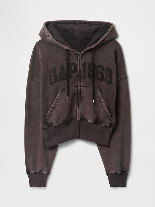 Gap VintageSoft Full-Zip Wedge Hoodie
