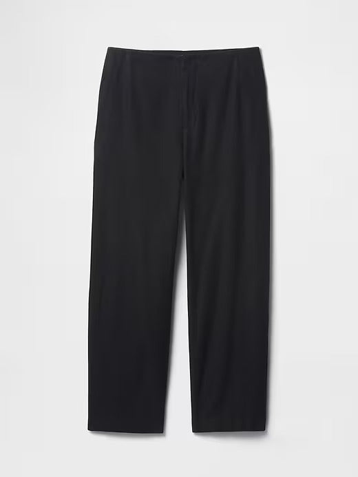 Gap Linen-Blend Relaxed Straight Ankle Pants
