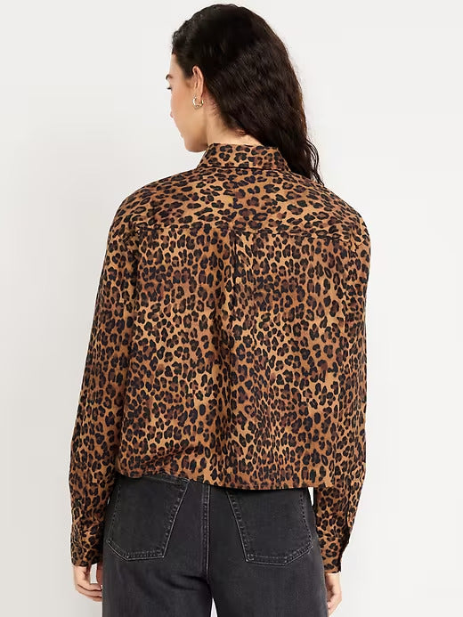 Old Navy Button-Down Crop Shirt