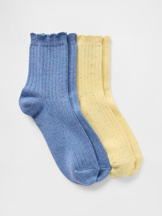 Gap Confetti Half Crew Socks (2-Pack)