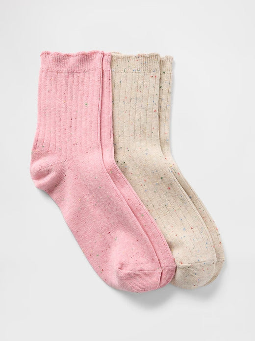 Gap Confetti Half Crew Socks (2-Pack)
