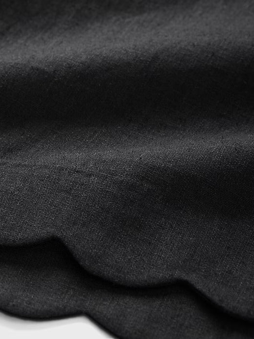 Gap Linen-Blend Scalloped Mini Skort
