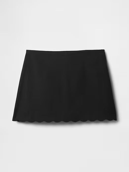 Gap Linen-Blend Scalloped Mini Skort