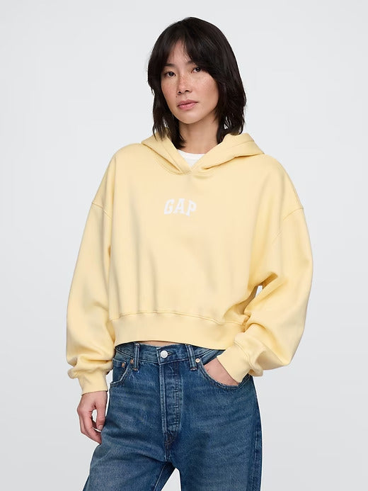 Gap  VintageSoft Arch Logo Cropped Hoodie