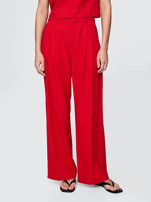 Gap 365 High Rise Linen-Blend Trousers