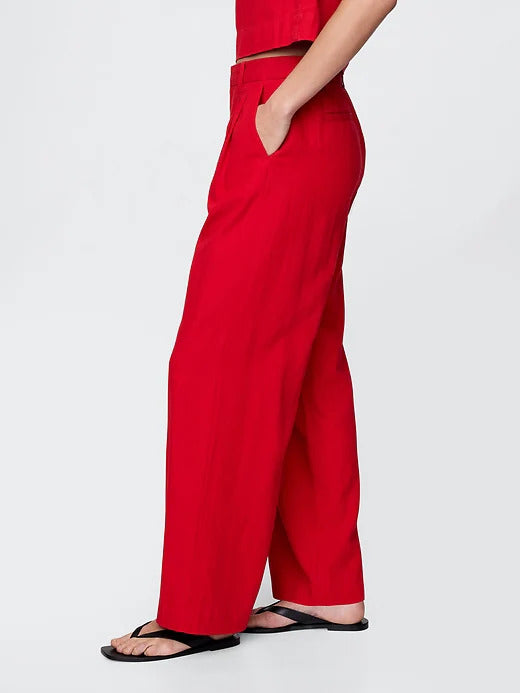 Gap 365 High Rise Linen-Blend Trousers