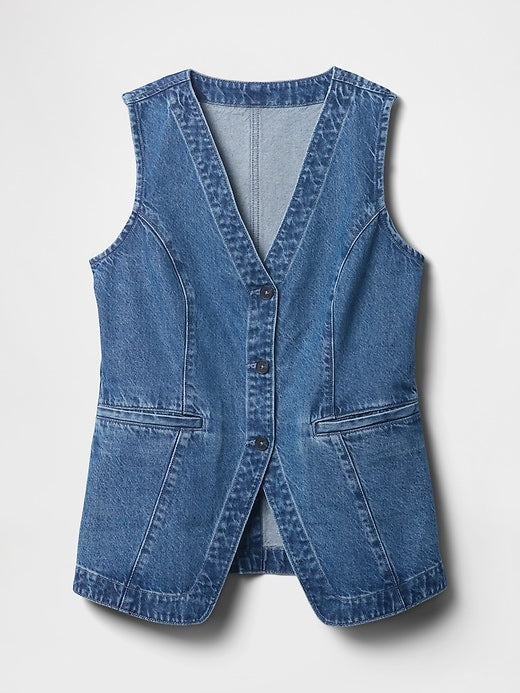 Gap Longline Denim Vest