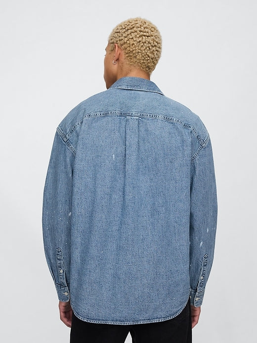 Gap Painted Denim Big Shirt