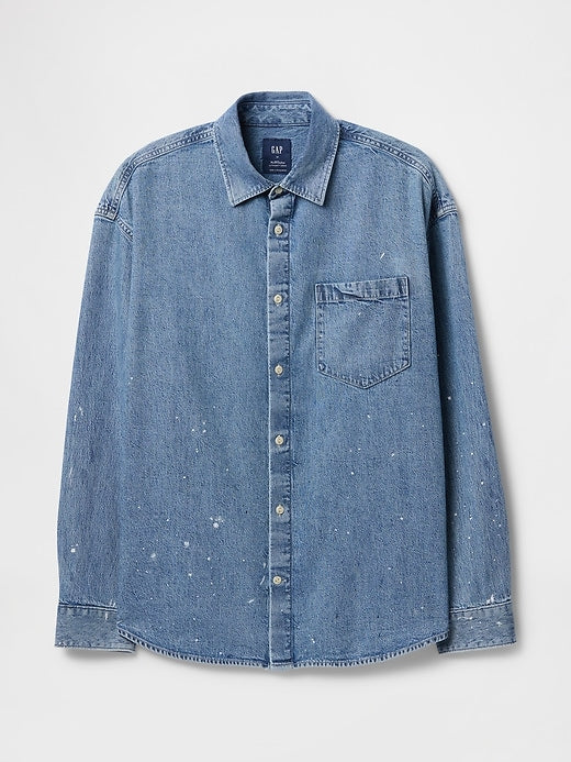 Gap Painted Denim Big Shirt