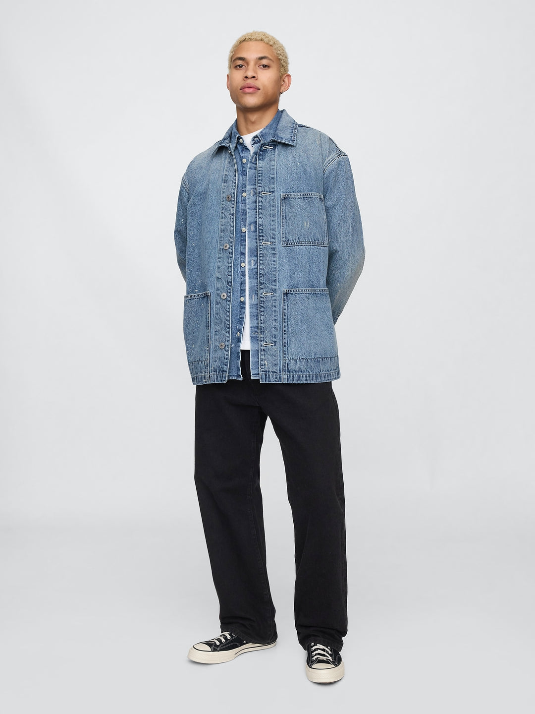 GAP Painted Denim Chore Jacket