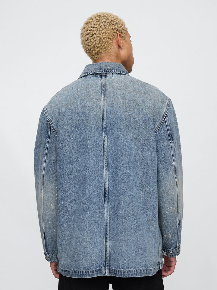 GAP Painted Denim Chore Jacket