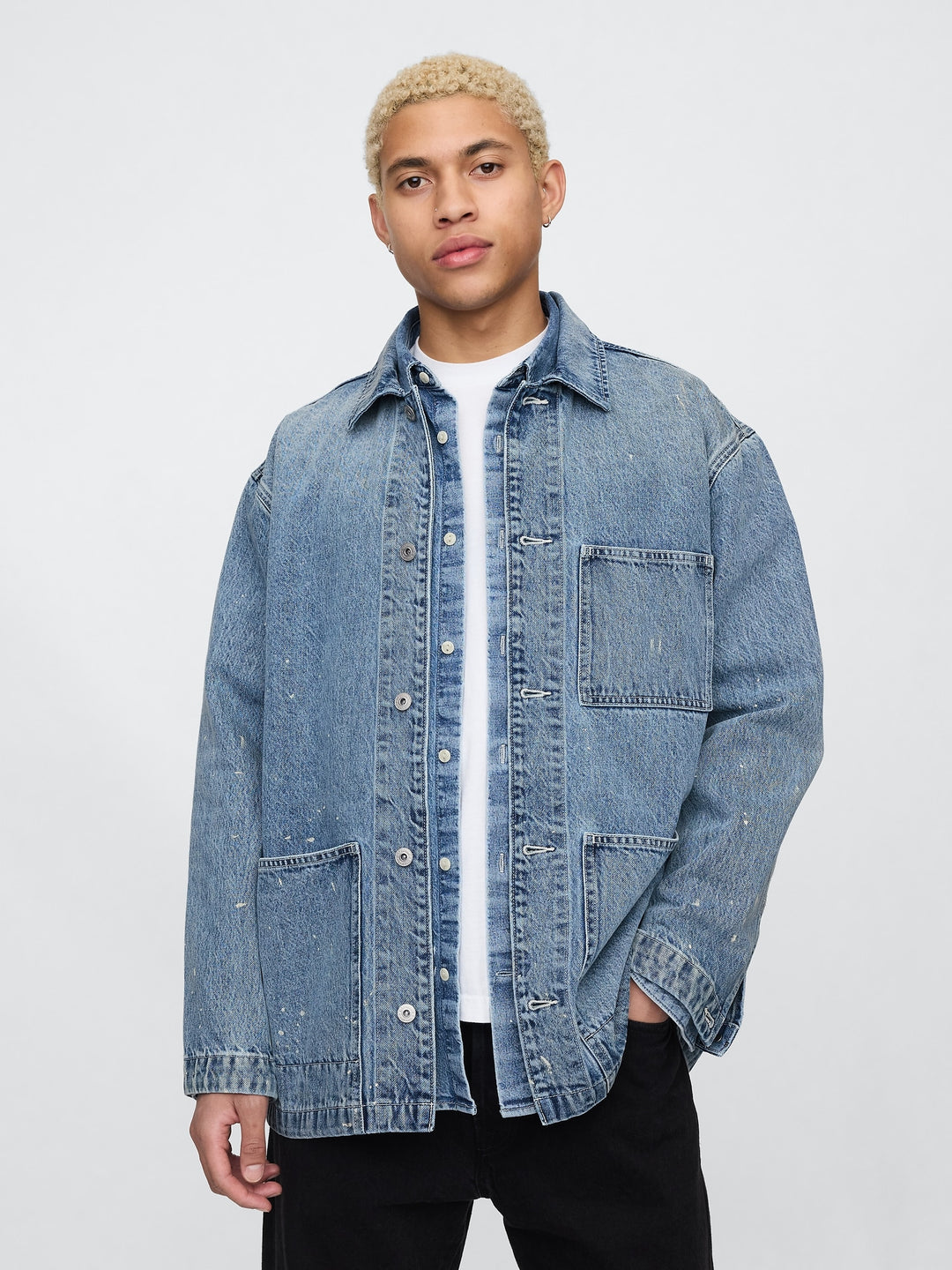 GAP Painted Denim Chore Jacket