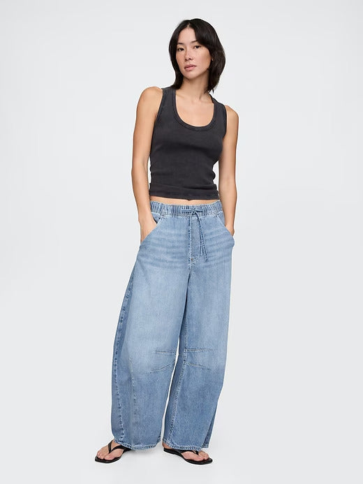 Gap Mid Rise UltraSoft Easy Horseshoe Jeans