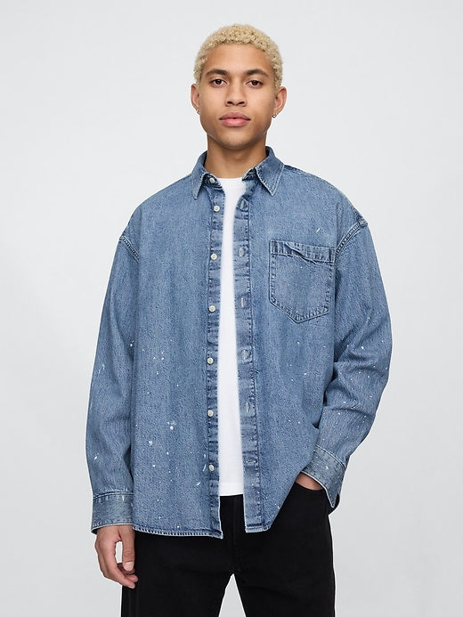 Gap Painted Denim Big Shirt
