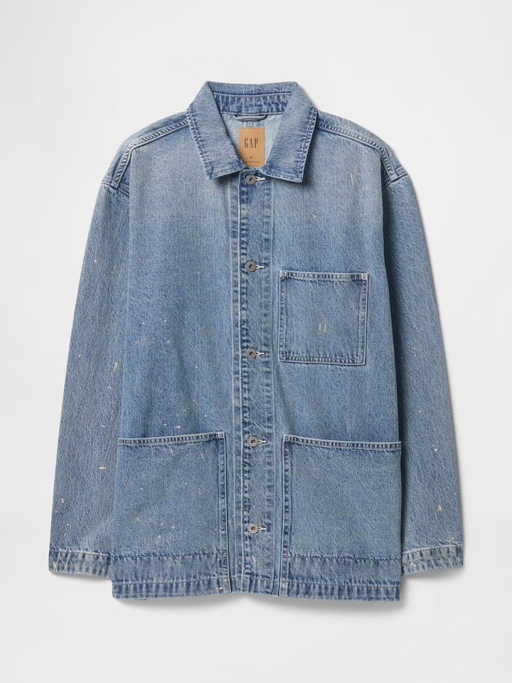 GAP Painted Denim Chore Jacket