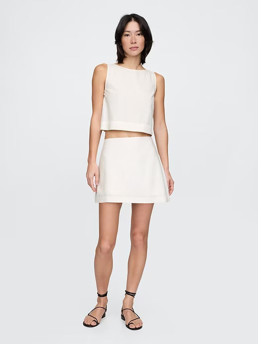 Gap Linen-Blend Mini Skort