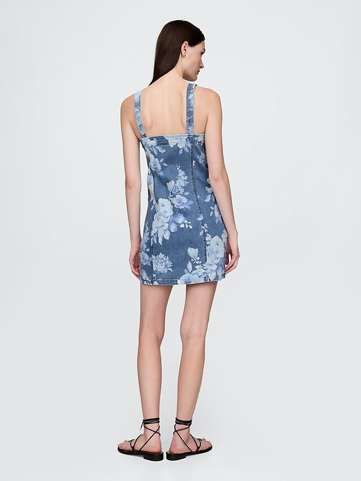 Gap Denim Floral Mini Dress
