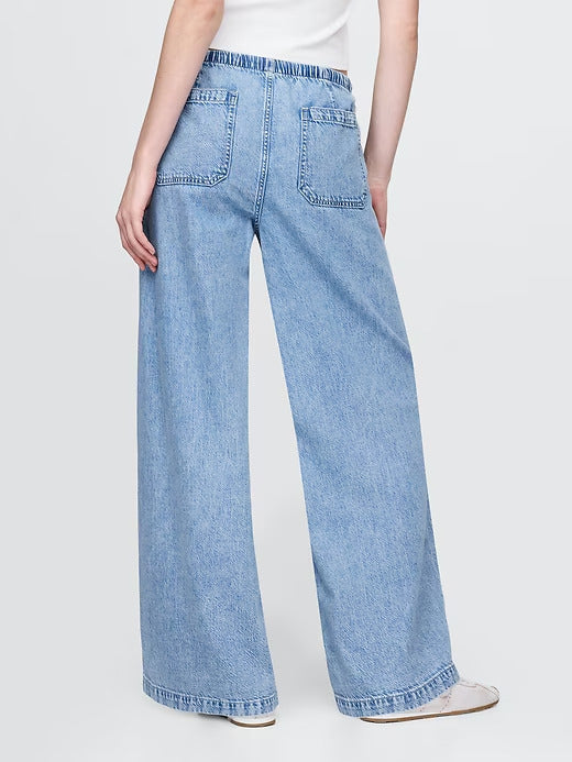Gap Mid Rise UltraSoft Easy Baggy Jeans