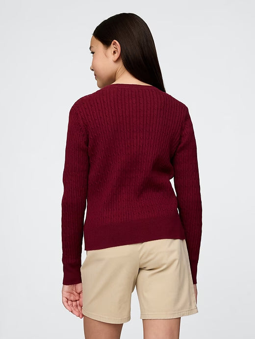 Gap Kids Organic Cotton Uniform Cardigan