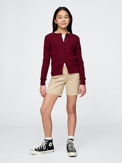 Gap Kids Organic Cotton Uniform Cardigan