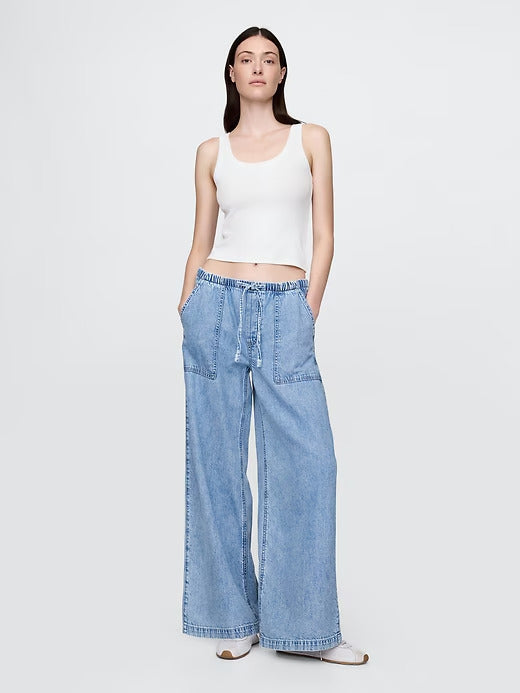 Gap Mid Rise UltraSoft Easy Baggy Jeans