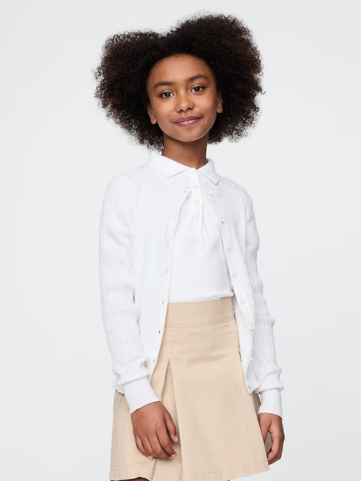 Gap Kids Organic Cotton Uniform Cardigan