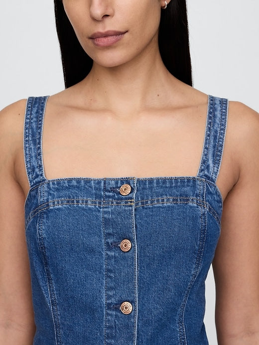 Gap Denim Floral Mini Dress