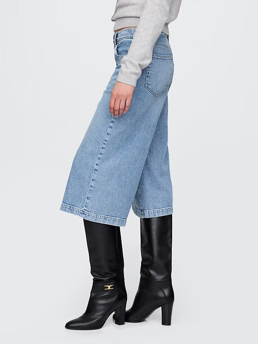 Gap High Rise Denim Culotte Jeans